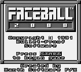 Faceball 2000 Title Screen